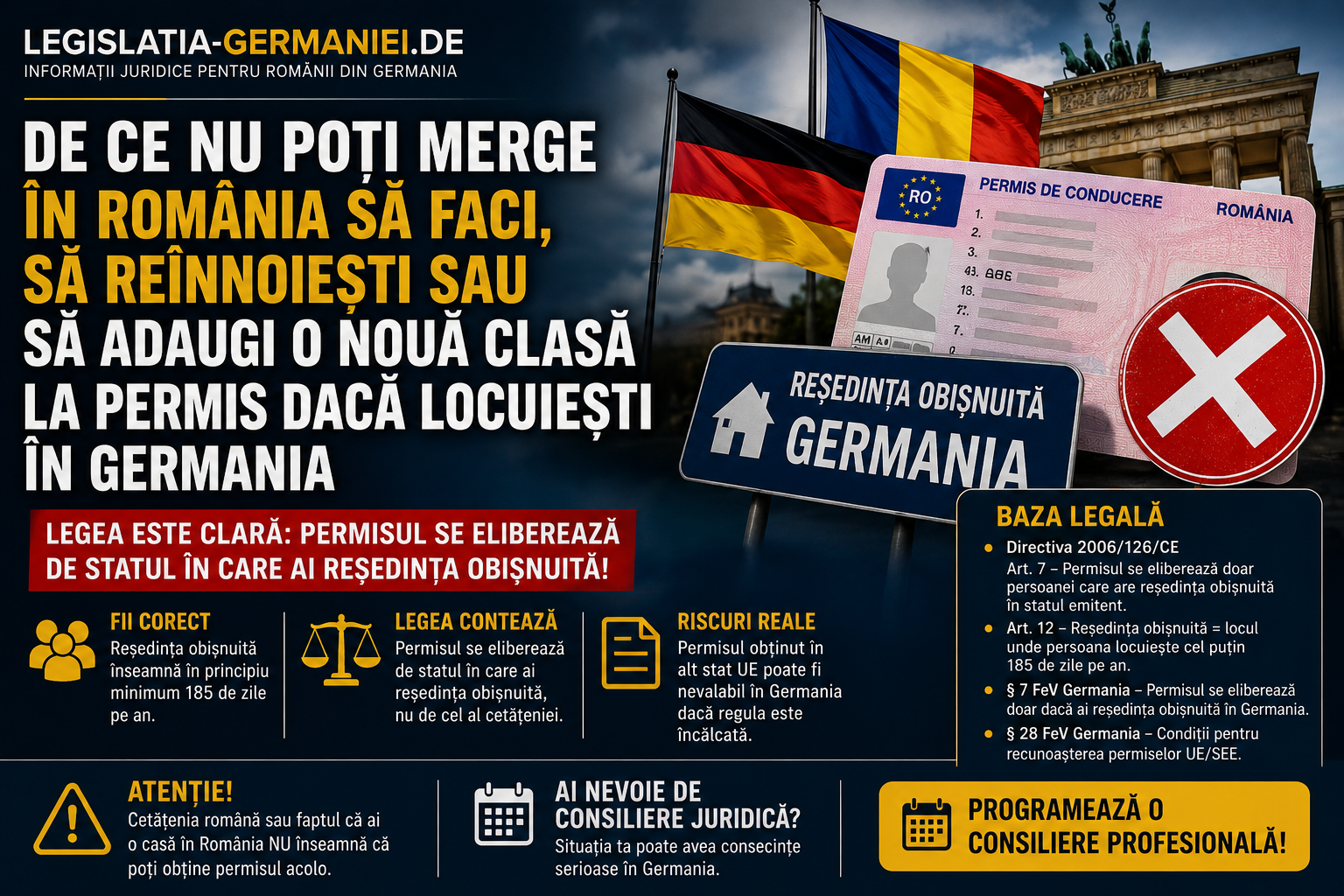 Locuiești în Germania? De ce nu poți merge simplu în România să faci, să reînnoiești sau să adaugi o nouă clasă la permis